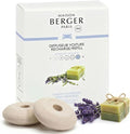 Car Diffuser Refill Set, Soap Memories | Lily Orange Blossom Cotton Notes, 2 Ceramic Inserts, Fits Vent Clips, 4-Week Diffusion, Made in France