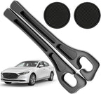 Car Seat Gap Filler Organizer Compatible with Mazda 3 Accessories Seat Gap Plug Blocker with Storage Slot Non-Slip Car Cup Holder Coaster Black