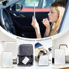 2PCS LED Mirror for Car Sun Visor Accessories,Mid-Size Car Visor Mirrors with 3-Color Dimmable Lights,Lighted Rear View Mirror for Universal Vehicle (White)