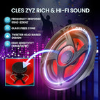 6.5" Car Coaxial Speakers, 800W Max Power, 200W RMS,4 Ohm, 6.5 Speakers with Glass Fiber Cone for Delivering Hi-Fi Sound, Ideal Audio Upgrade for New & Used Cars (Pair)