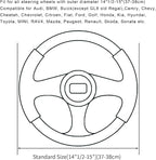 Soft Car Steering Wheel Cover for Sedan, SUV, Warm Luxury Velvet, Odorless, Universal, Anti Slip, Summer Winter, Black, Standard Size[14" 1/2-15"](37-38cm)