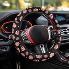 Christmas Car Steering Wheel Cover Sweat Absorption Safe Driving | Candy Print, Sweat Absorbing Non-slip Steering Wheel Protection, Elastic Flexible Universal 14 to 15 inch
