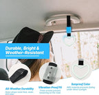 2 Pcs Heart Shaped Car Handle Strap – Drift Charm Rear Bumper Warning Ring Decor for Car Interior Exterior, Subway Bus Handle Accessory, Cute Heart Car Decor Gift for Women & Men (Luminous Blue)
