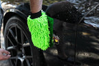 Premium Chenille Microfiber Knobby Wash Mitts - Perfect for Car Washing and Detailing; Scratch-Free, Lint-Free, Double-Sided, Plush, and Absorbent; Lime Green (2-Pack)