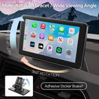 Wireless CarPlay & Android Auto Car Stereo - 7" HD Portable Touchscreen with Bluetooth 5.2, GPS Navigation, Mirror Link, 1080P Backup Camera, AUX & FM Transmitter - Plug & Play Receiver for Vehicles