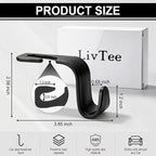 Car Seat Headrest Hook, Auto Seat Hook Hangers Storage Organizer Interior Accessories for Purse Coats Umbrellas Grocery Bags Handbag, 4-Pack