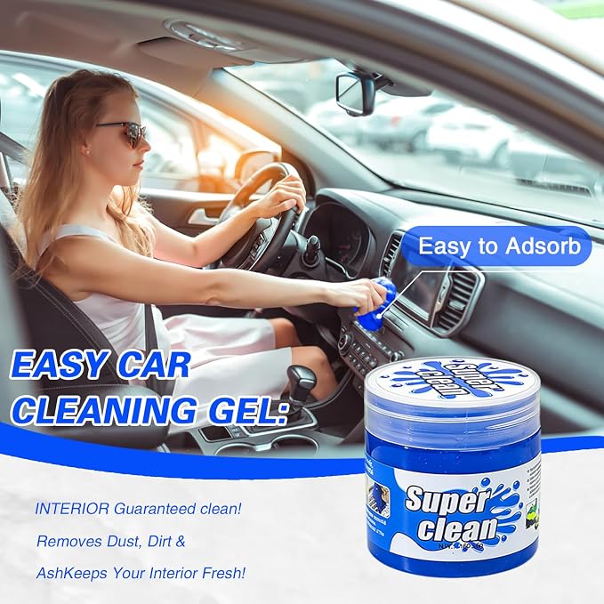 4-Pack Car Cleaning Gel, 5.6 oz Each, Universal Auto Cleaning Putty Slime, Dust Remover for Car Vents, Dashboard, Keyboard & Interior Accessories