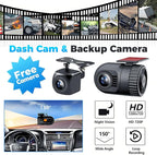 Upgrade Wireless Double Din Car Stereo with Apple Carplay, Android Auto, Dash Cam, Bluetooth, 4-Channel RCA, 2 Subwoofer Ports, 7" HD Capacitive Touchscreen Car Radio, 60W*4, Backup Camera