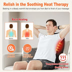 Massage Seat Cushion with Heat, Vibration Back Massager for Chair, Chair Massager Pad with Multi-Zone Vibration, 4 Modes & 3 Intensities for Office Chair, Sofa and Recliner