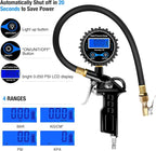 50026R Digital Tire Inflator Pressure Gauge,250 PSI Air Chuck and Compressor Accessories Heavy Duty with Rubber Hose Quick Connect Coupler for 0.1 Display Resolution