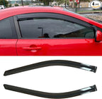 Rainproof Side Window Wind Deflectors for Fiat 500 2011-2019, Tape-on Sun Rain Guard Sets,Nice Looking Window Visors for Cars,Vent Deflector for Fiat 500 11-19 92385