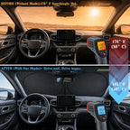 Silver Cool Eyes Large Foldable Front Window Sunshade- 63 x 33.86