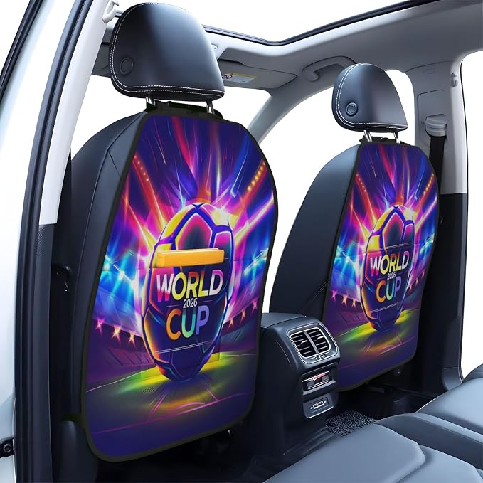 Soccor for Car Seat Back Protector 2 Pack, Kick Mats for Kids and Pets, Backseat Seat Protector Cover for Car, SUV, Truck & Van