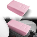 Center Console Leather Armrest Cover Designed for Tesla Model 3 2017-2023/Model Y 2020-2025,Center Console Accessories for Tesla Model 3/Y Interior Light Pink