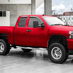 Voron Glass Tape-on Extra Durable Rain Guards for Trucks Chevrolet (Chevy) Silverado/GMC Sierra 2007-2013 Extended Cab, Window Deflectors, Vent Window Visors, 4 Pieces - 130093f