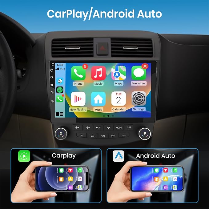 8Core 64GB Car Radio Stereo Android 13 for Honda Accord 7th 2003 2004 2005 2006 2007 with GPS FM CarPlay Android Auto