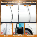RAINFLOW Car Door Edge Guards - 16.4Ft(5M) Car Door Protector,Rubber Seal Protector U Shape Edge Trim Fits Most Vehicles, Trucks SUVs Sedans,Self-Adhesive,Easy to Cut,DIY Installation Clear