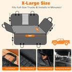 4 in 1 Dog Car Seat Cover for Back Seat, Waterproof Dog Hammock with Mesh Window and Side Flap Pet Car Seat Protector Dogs Backseat Cover for Full Size Trucks
