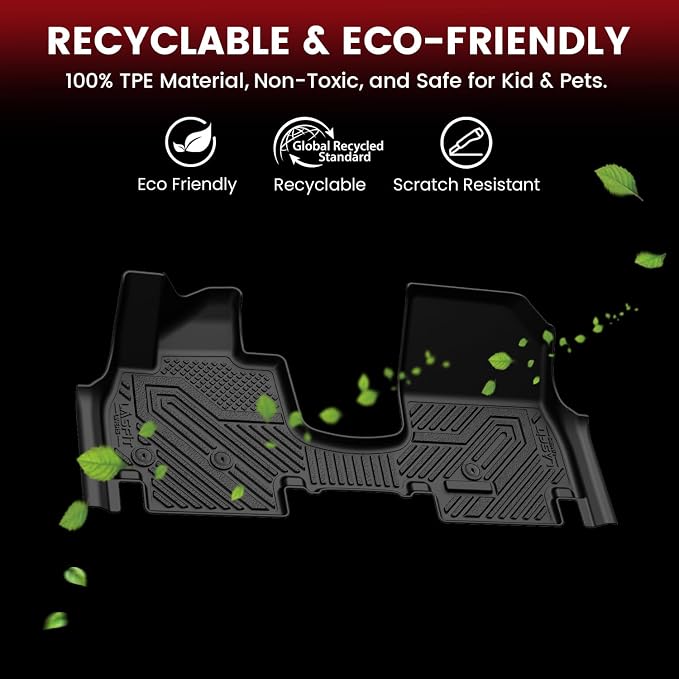 Floor Mats & Backrest Mats & Cargo Mat for Hyundai Ioniq 9 2026 (Only Fit 6 Seats, Not Fit 7 Seats), All Weather TPE Custom Fit Floor Liners with Full Set Car & Trunk Mats Accessories, Black
