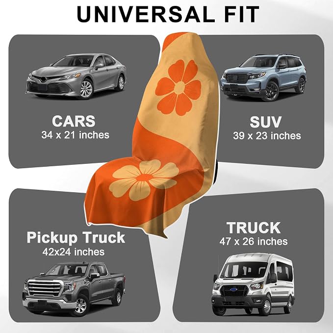 2 Pack Car Towels Seat Cover with Storage Bag, Multifunctional Microfiber Towel for Gym Outdoor Sport Running,Picnic, Beach, Pet Dog Travel,Fits Car SUV Truck (Flora Balance)