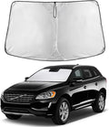 Windshield Sunshade Compatible for Volvo XC60 2010-2015 2016 2017, Sun Visor for Front Windshield & Window Sun Shade Cover, UV Heat Blocker & Protector, Car Accessories