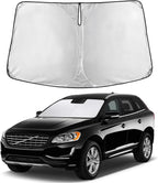 Windshield Sunshade Compatible for Volvo XC60 2010-2015 2016 2017, Sun Visor for Front Windshield & Window Sun Shade Cover, UV Heat Blocker & Protector, Car Accessories