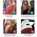 Back Seat Cup Holder for Car – Multifunctional Seat Back Organizer with Drink Holders, Tissue Box Storage & Hooks, Fits Headrest for Auto. (White)