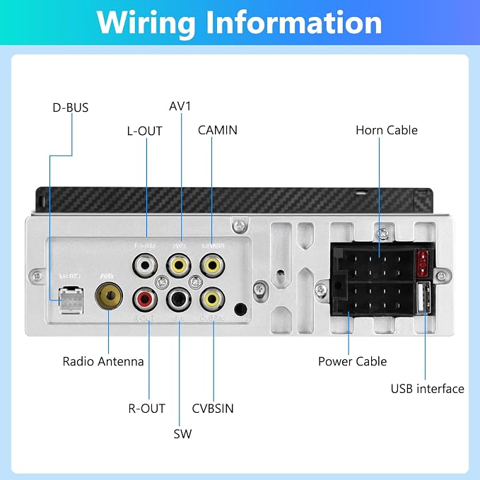 Single Din Car Stereo with Wireless Apple Carplay, 6.9 Inch Touchscreen Car Radio with Bluetooth 5.0 Android Auto Mirror Link FM/EQ USB/AUX/TF/SWC+Remote Control