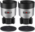 2 Pack Car Cup Holder Expander Organizer Adjustable Base, Compatible with Yeti 20/26/30 oz, Hydro Flasks 32/40oz, Nalgenes 30/32/38/48 oz, Other Bottles in 3.4"-3.8" (Silver)