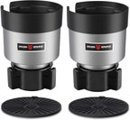 2 Pack Car Cup Holder Expander Organizer Adjustable Base, Compatible with Yeti 20/26/30 oz, Hydro Flasks 32/40oz, Nalgenes 30/32/38/48 oz, Other Bottles in 3.4"-3.8" (Silver)