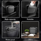 2 Packs Car Trash Can with Lid，Built-in Storage Garbage Bag，Leakproof Vehicle Trash，Car Accessories for Interior,Mini Garbage Bin for Automotive, Office, Kitchen,Bedroom，with 60pcs Trash Bags