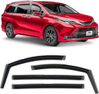 Voron Glass in-Channel Extra Durable Rain Guards for Toyota Sienna 2021-2026, Window Deflectors, Vent Window Visors, 4 Pieces - 200422