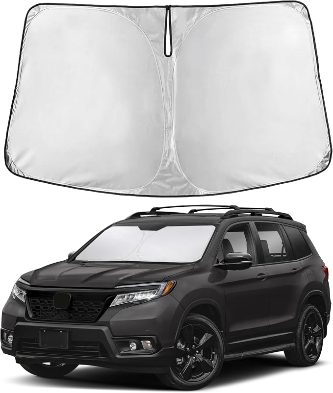 Windshield Sunshade Compatible for Honda Passport 2019-2024 2025 2026, Sun Visor for Front Windshield & Window Sun Shade Cover, UV Heat Blocker & Protector, Car Accessories