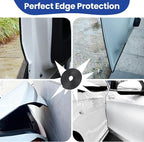 Car Door Edge Guards Strip - Upgraded, Easy Install, Tightly, Fade-Resistant, Universal Fit Most of Cars, Black Automotive Door Protector, Rubber Edge Trim Molding, 16.5Ft