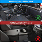 Half-Sized Seat Gap Filler Compatible with Ford F150 F250 F350 F450| Zero Obstruction to Lower Center Console Storage | Anti-Drop Organizer | Window Breaker Interior Accessories