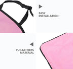 Car Kick Protector and Auto Seat Back Kick Mat for Pink Faux Leather Vehicle Back Seat Cover Dirt and Mud Resistant for Travel