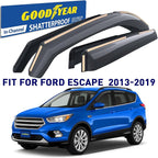 Goodyear Shatterproof in-Channel Window Deflectors for Ford Escape 2013-2019, Rain Guards, Window Visors for Cars, Vent Deflector, Car Accessories, 4 pcs - GY008477