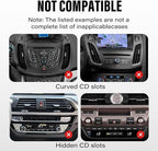 Car CD Slot Mount for Apple CarPlay Screen & GPS, Universal 17mm Ball Joint CD Player Mount, Adjustable Extended Arm, Tool-Free Installation, Stable CD Holder for CarPlay Displays & Navigation