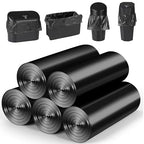 Mini Car Trash Can Bags, Black Car Trash Bags, 5 Packs, 150 Count | Tear-Resistant, Disposable, Liner Refills, Garbage Bags for Car, Home Office (Vehicle Trash Can is not Included)