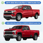 Window Visors Rain Guards for 2019-2026 Chevy Silverado/GMC Sierra 1500 Double Cab, Out-Channel Window Vent Wind Deflectors Visors Shades for 20-26 Silverado/Sierra 2500HD 3500HD