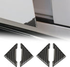 4 Pcs Car Door Edge Guards Door Anti-Collision Strip Anti-Rub Trim Carbon Fiber Texture Accessories Door Corner Bumper Protector Anti-Scratch Universal for All Cars SUV (V-Carbon Fiber Black)