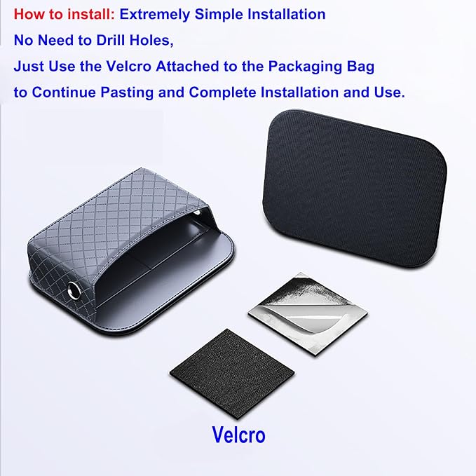 2 PCS Car Seat Side Storage Pocket Organizer Holder for Auto Door, Console, Vehicle Seat Gap Filler Tray Bag for Phone, Pen, Key, Sunglass, Invoice, Car Registration, Notepad, Card, USB Data Line