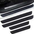 Car Door Threshold Protection, 4PCS Door Edge Step Dust Shield Cover, Door Width 23.6x2.36inch Car/SUV Universal Rubber Scratch Resistant Exterior Accessories (Black)