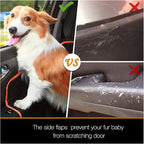 Luxury Dog Car Seat Cover for Back Seat Breathable Mesh Window Dog Hammock for Car 4-Layer Heavy Duty Waterproof Pet Seat Protector Scratch-Proof Car Seat Cover Perfect for Family Road Trips