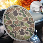 Duck Camo Steering Wheel Sun Shade Cover,Steering Wheel Sun Block Anti-Heat Aluminum Foil Steering Wheel Cover Steering Wheel Sun Heat Shield for SUV Truck Van