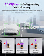 S1 Pro DMS AI Dash Cam Front and Inside, ADAS, DMS, 2.7K 2 Channel Dash Camera, STARVIS 2 Dashcam, HDR Night Vision, 5G WiF i& GPS, APP/Voice Control, 24/7 Parking Mode, 1TB Max
