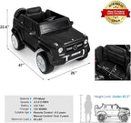 JOYLDIAS Licensed Mercedes-Benz G650S Ride On Car for Kids, 12V7AH Kids Ride On Truck W/LED Underglow Lights,Remote Control, 3 Speeds,Music,Bluetooth,Twin Motors, Spring Suspension, Black