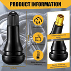 700 Pieces TR413 Valve Stems Tubeless Bulk Rubber Snap-in Valve Stems for 0.453 Inch Rim Holes, Black Standard Length Replacement Tool for Car Tubeless Replacement