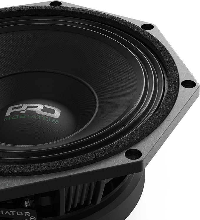 PRO828FR Loudspeaker - 8" Midrange Aluminum Basket, 1200W Max, 300W RMS, 8 Ohms - Premium Quality Audio Door Speakers for Car or Truck Stereo Sound System (MB-PRO828FR)