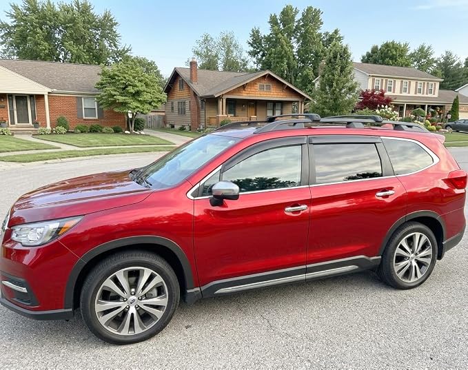 2019-2026 Tape-On Side Window Visor Deflectors for Subaru Ascent Smoke Tinted Rain Guards Premium Onyx Limited 2020 2021 2022 2023 2024 2025
